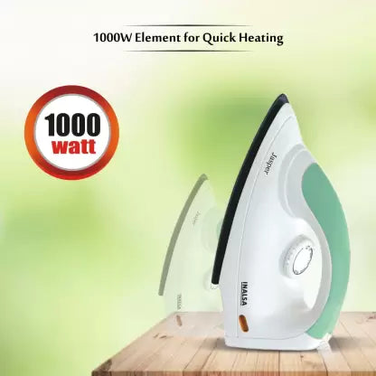 Inalsa Jasper 1000 W Dry Iron  (White and Green) Inalsa Jasper 1000 W Dry Iron  (White and Green)